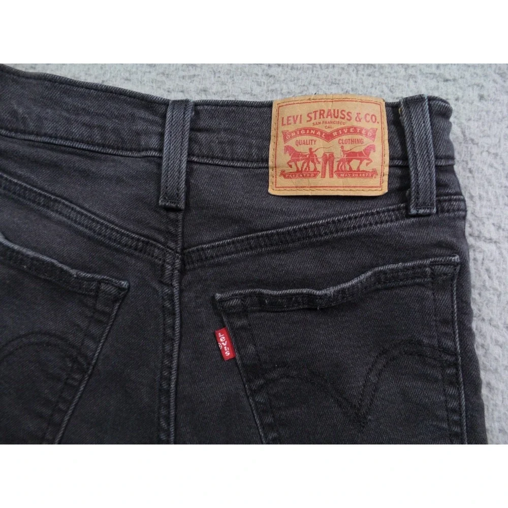 Levis Jeans Womens Size 25 Gray Denim Wedgie‎ Straight Mid Rise Button Fly